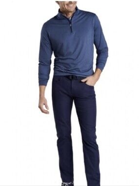 Peter Millar Men's S  Performance 1/4 Zip Pullover Sz.L Blue